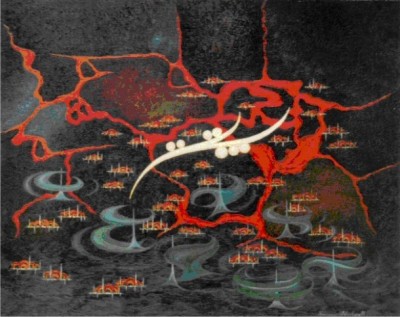 Blackbird in a Thunderstorm - Abstract Limited Edition Art on canvas