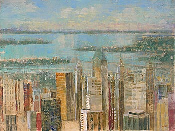 Cityscape - Modern art print on canvas