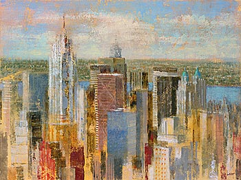Cityscape II - Modern art print on canvas