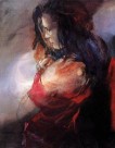 Modern Framed Art Print - 'Odalisque II'