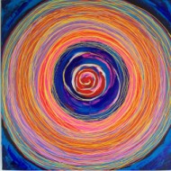 Contemporary Limited Edition Abstract Art Print on canvas - 'Round and Round'
