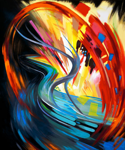 Contemporary Limited Edition on canvas - 'Road Of Life' Contemporary canvas - 'Road Of Life'